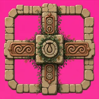 wall cross junction, overgrown