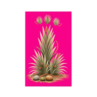 small weeds, elongated arrangement