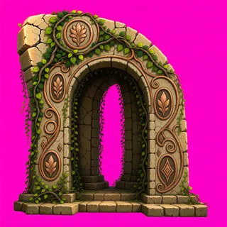 overgrown archway