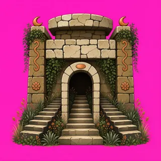 stairs upward, overgrown