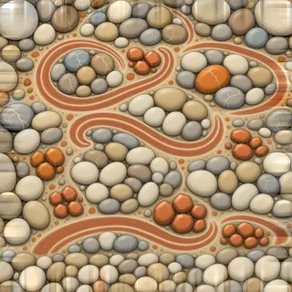 weathered pale pebbles
