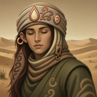 original adult messenger, calm expression