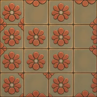 clean dusty tiled floor