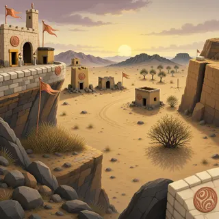border overlook at daybreak