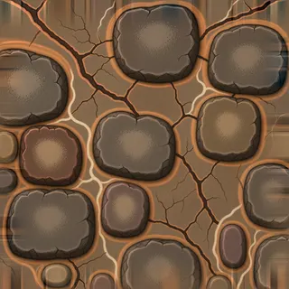 dust-covered rough stone floor