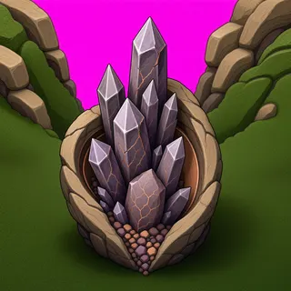 damaged crystal cluster
