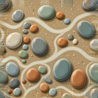 frosted pale pebbles
