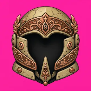 helmet, ornate design