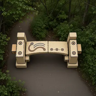 bridge broken section, intact