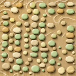 clean pale pebbles