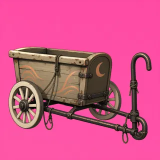 weathered abandoned cart