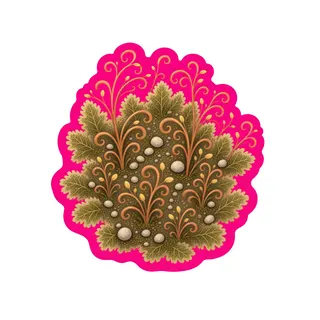 small weeds, clustered arrangement