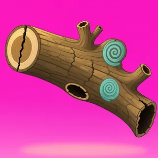 damaged fallen log