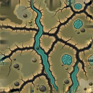 damp cracked earth