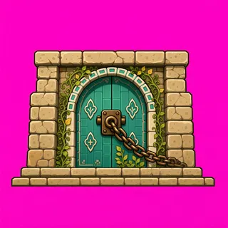 door locked, overgrown