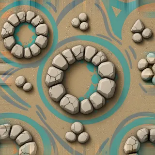 damaged pale pebbles