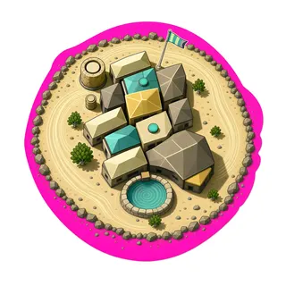 sand scatter, dense arrangement