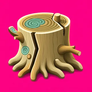 weathered tree stump