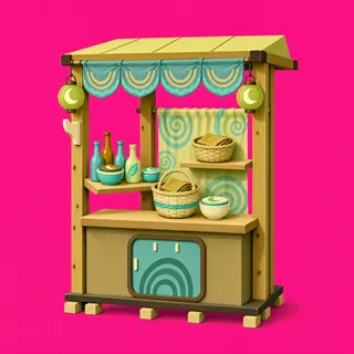 clean market stall
