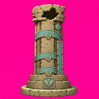damaged broken pillar