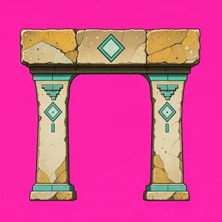 support arch, weathered