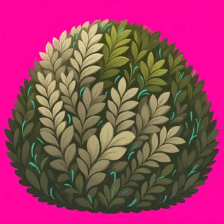 overgrown low bush
