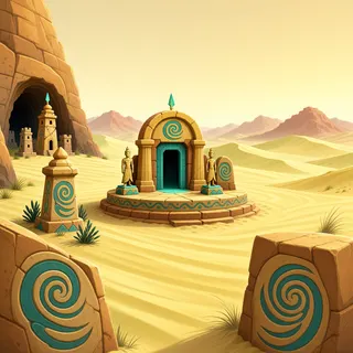 hidden shrine at daybreak