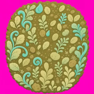 small moss patch, clustered arrangement