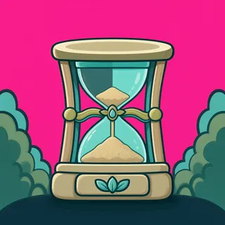 hourglass, plain design