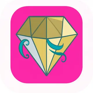 gem, plain design
