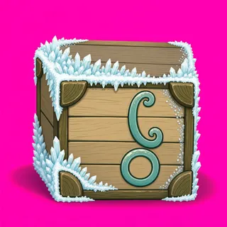frosted wooden crate
