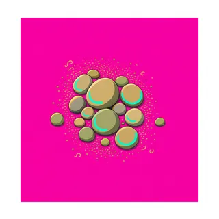 spilled pebbles, sparse arrangement
