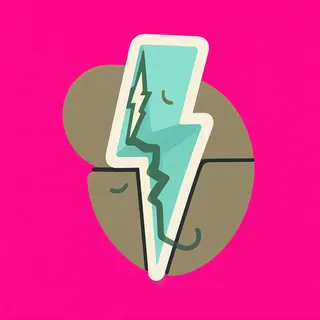lightning bolt, plain design