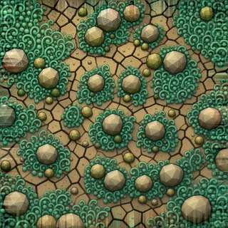 overgrown cracked earth
