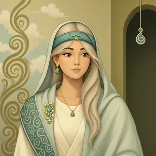 original adult caretaker, calm expression
