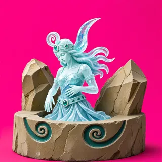 frosted statue