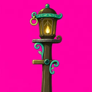 weathered lantern post