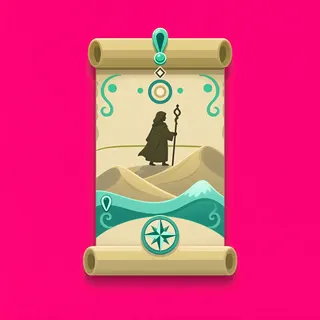 quest scroll, plain design