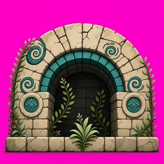 support arch, overgrown