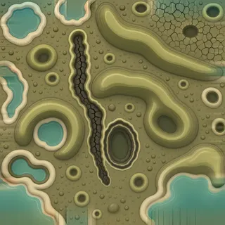 dust-covered wet mud