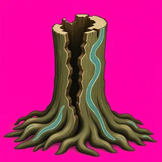 damaged tree stump