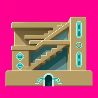 stairs upward, intact