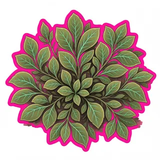 small weeds, clustered arrangement