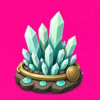 frosted crystal cluster
