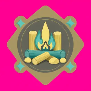 campfire, plain design