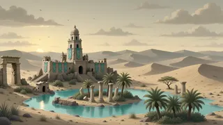 ancient landmark at daybreak