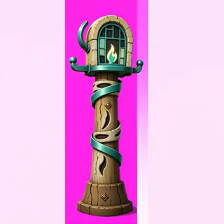 damaged lantern post