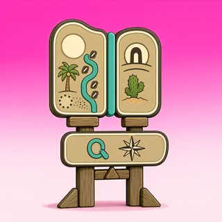 clean wayfinding sign without text