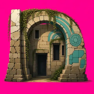 overgrown archway