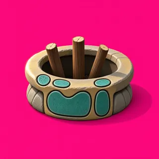 weathered campfire ring